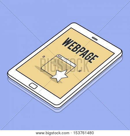 Bookmark Star Web Page Concept
