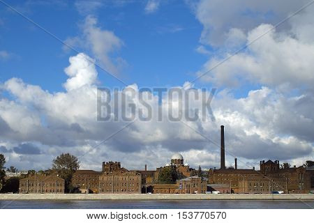 Old prison on the Neva River in St. Petersburg.