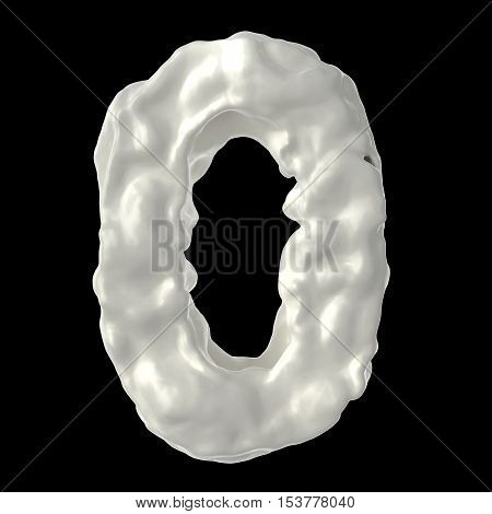 number 0 milk on a black background