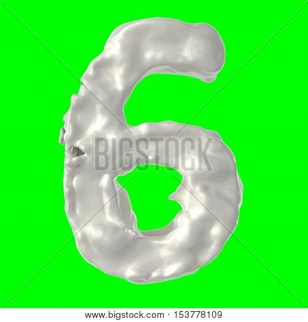 number 6 white milk the hroma key