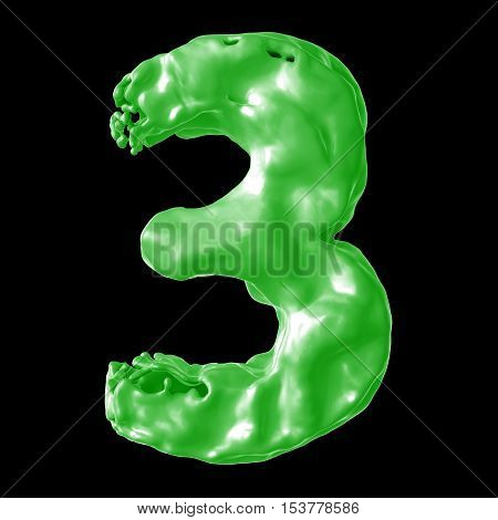 number 3 milk on a black background