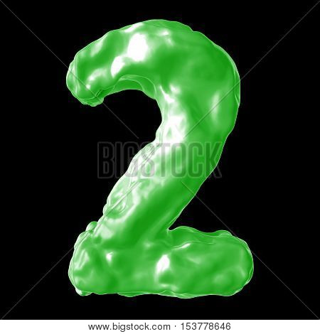 number 2 milk on a black background