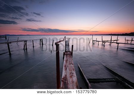 October sunset at the village of Ravda, Bulgaria