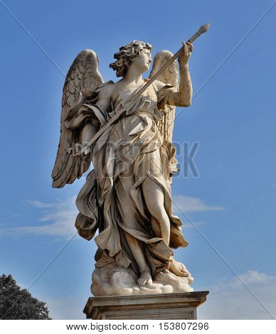 La statua dell' angelo a ponte sant' anelo a Roma