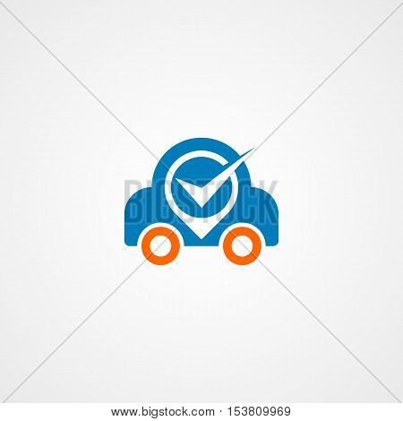 car service with checklist logo icon and clean background
