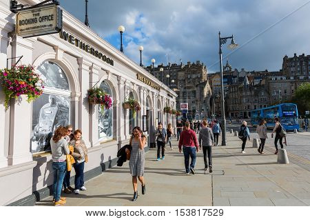 Entrance Of The Waverly Station In Edinburgh