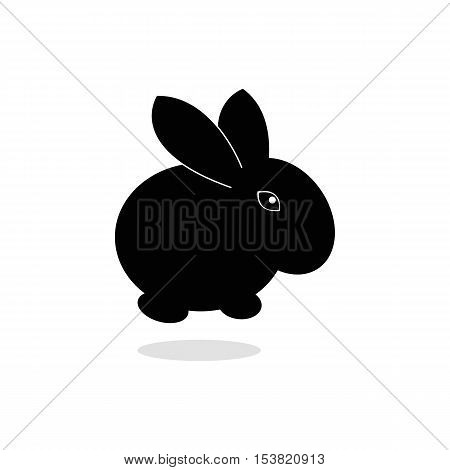 rabbit Icon,rabbit silhouettes on the white background