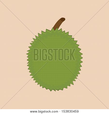 durian,Whole durian icon in cartoon style,Thai fruit
