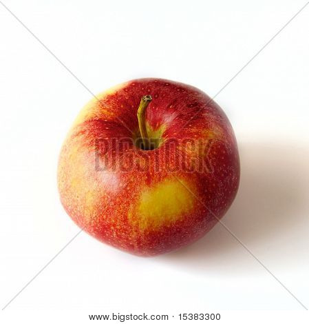 Fresh Red Juicy Apple On White Background