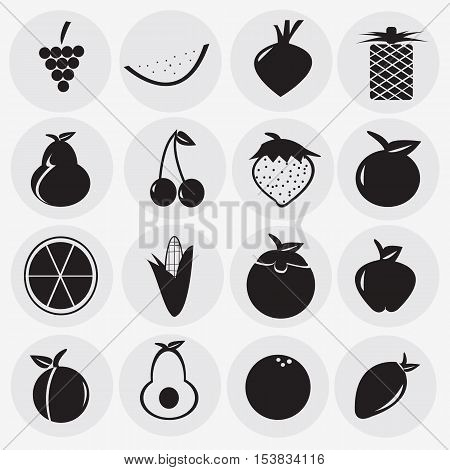 Fruit icon,Fruits simply symbols for web icons