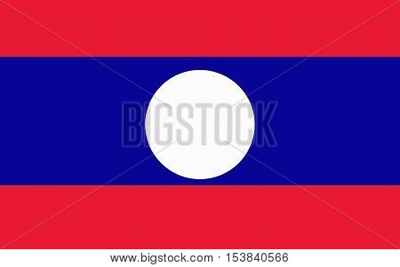 Vector image of Laos flag. Proportion2:3. EPS10.