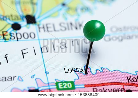 Loksa pinned on a map of Estonia