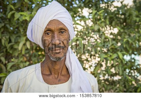 Khartoum Sudan December 18th December: Sudanese man on a street on Khartoum