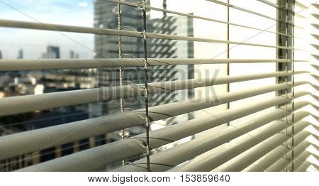 Window Grey Metallic Jalusie Sunblinds Background Office
