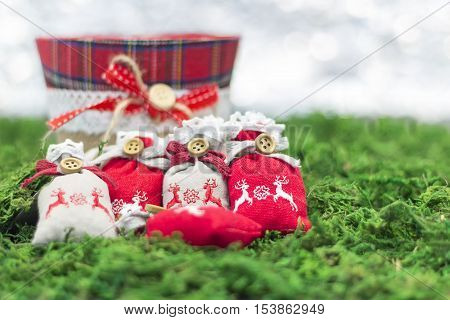 Christmas greetings, symbol and xmas celebration santa claus