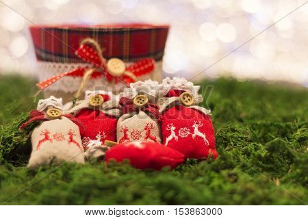 Christmas greetings, symbol and xmas celebration santa claus