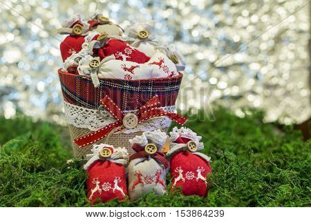 Christmas greetings, symbol and xmas celebration santa claus