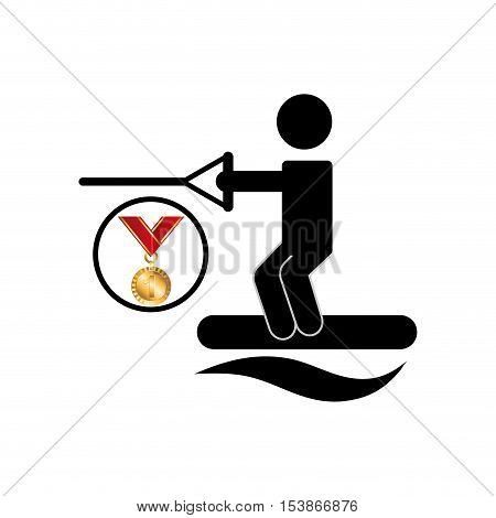 extreme sport avatar kiteboarded vector illustration eps 10