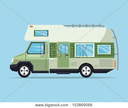 Campervan icon. Vehicle transportation travel and trip theme. Colorful design. Vector illustration