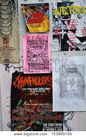 Scratched Advertising At Haji Lane, Singapore