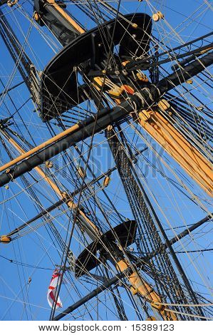 Crows nest na stary żaglowiec