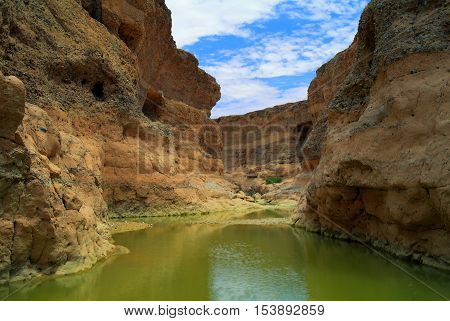 Sesriem canyon of Tsauchab river Sossusvley Namibia