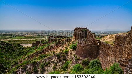 Panorama of Rohtas fortress in Punjab Pakistan