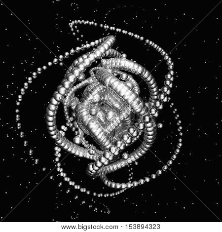 Digital Illustration Of A Fractal Structure