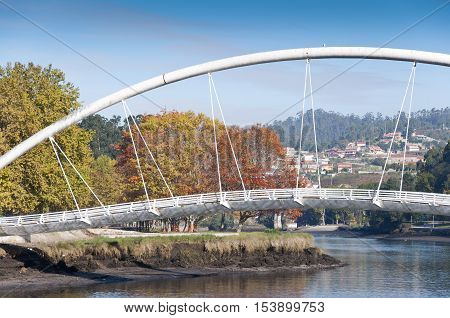 Footbridge over Lerez river, Pontevedra, Galicia, Spain