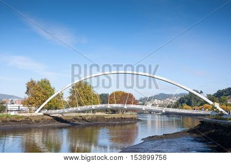 Footbridge over Lerez river, Pontevedra, Galicia, Spain