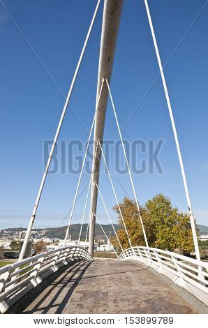 Footbridge over Lerez River, Pontevedra, Galicia,  Spain