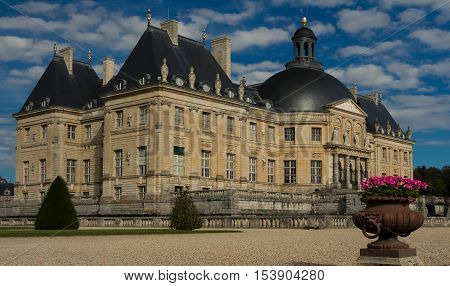 The Vaux-le-Vicomte is a Baroque French castle constructed from 1658 to 1661 for Nicolas Fouquet the superintendant of Finances of Louis XIV.