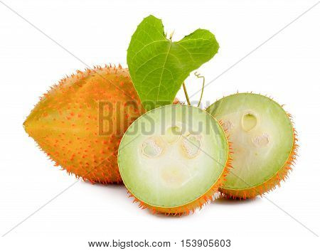 Gac Fruit Isolated On The White Background