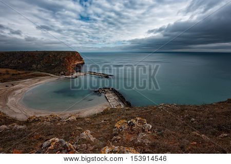 Cloudy day at Bolata bay, near Cape Kaliakra, Bulgaria