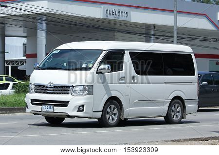 CHIANGMAI THAILAND - OCTOBER 8 2016: Private Toyota Ventury van. On road no.1001 8 km from Chiangmai Business Area.