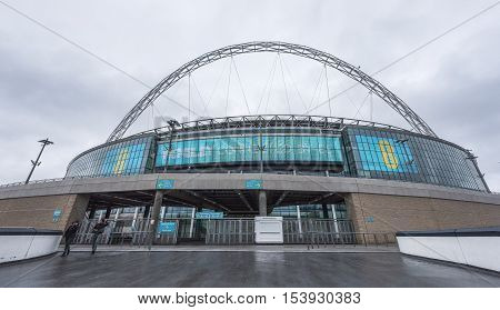 London, the UK - May 2016: Visiting Wembley stadium