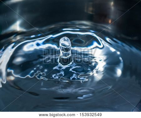 falling luxury droplet and splash of water