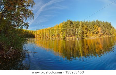 Autumn Beautiful Panoramic Rural Landscape