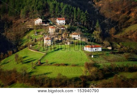 Borovitsa village in the spring, Eastern Rhodopes, Bulgaria