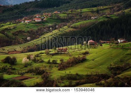 Borovitsa village in the spring, Eastern Rhodopes, Bulgaria