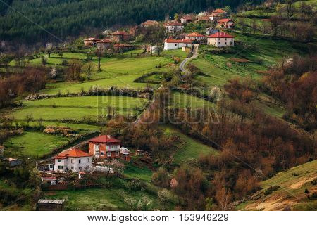 Borovitsa village in the spring, Eastern Rhodopes, Bulgaria