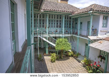 Landmark house of the 175 doors, in Guaranda, Bolivar Province, Ecuador