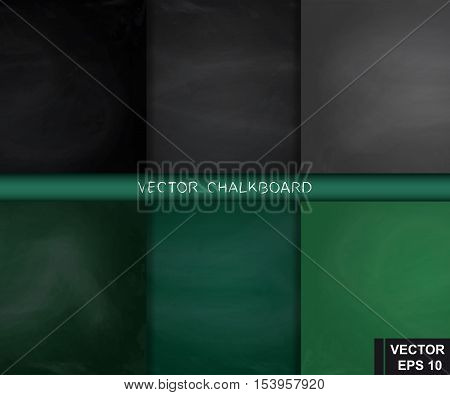 Chalk board. School. Training. Green and black. For your design.
