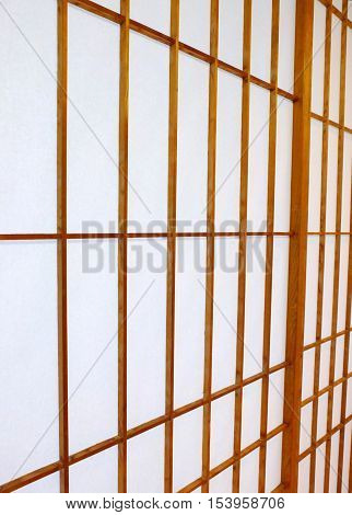 Shoji sliding door from Japan. Paper panel and wooden frame.