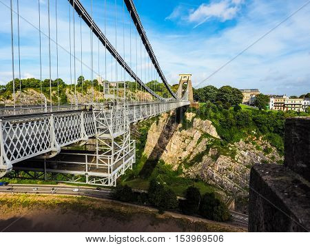 Hdr Clifton Suspension Bridge In Bristol