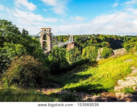 Hdr Clifton Suspension Bridge In Bristol