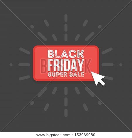 Black friday sale commerce vector illustration design. ouse click button.