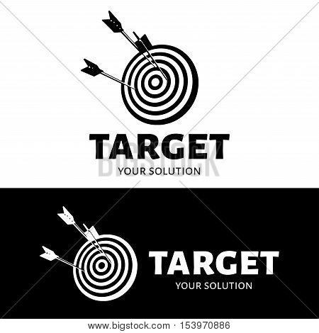 Target logo vector. Brand's logo in the form of targets and arrows.