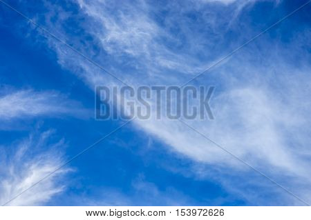 Beautiful cloud and the October blue sky