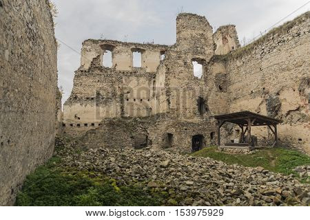 Divci Kamen Ruin Of Castle In Autumn Time
